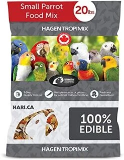 Hagen Tropimix Enrichment Food For Small Parrots, 4 Lb. (1.8 Kg) - HARI Small Parrot Food With Seeds, Fruit, Nuts, Vegetables, Grains, And Legumes -Zoo Shop 51JrExZutL. AC