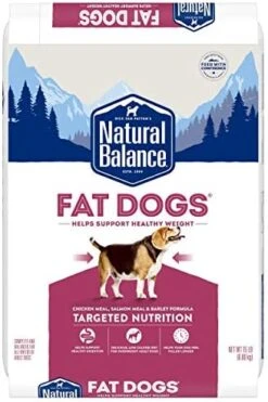 Natural Balance Fat Dogs Low Calorie Dry Dog Food Chicken Meal, Salmon Meal, Garbanzo Beans, Peas & Oatmeal, 5 Pounds (Packaging May Vary) -Zoo Shop 51JsdbT6SqL. AC