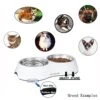 Joy Melody Cat Food And Water Bowl Set With Stand, Anti Vomiting Non Slip Dish For Small Dog, Stainless Steel Elevated Rabbit Feeder, Dishwasher Safe, Whisker Fatigue