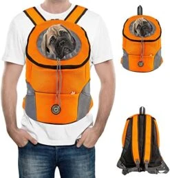 HESEXID Pet Dog Backpack Carrier Small Dog Front Carrier Pack Puppy Carrying Bag Backpack For Small Medium Dogs Cats Rabbits Outdoor Travel Hiking Cycling (Small, Black) -Zoo Shop 51K4m3Iy9AL. AC 1