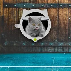 Homtoozhii Cat Door Locking Cat Door For Interior & Exterior Doors Interior Cat Flap For Pets Pet Doors For Cat Easy Installation -Zoo Shop 51K6RZkxh4L 1