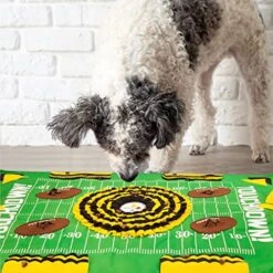 NFL Pittsburgh Steelers Pet Snuffle Mat, Football Field Feeding Game, Interactive Dog Sniffing Food Puzzle Mat Toy, Pet Foraging Mat, Slow Feeding Healthy Cat, Pet Treat Puzzle