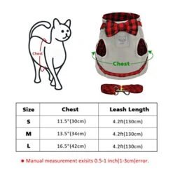 Kuntrona Cat Kitten Harness Nylon Puppy Small Dogs Vest Bowknot Cats Pet Harnesses And Leash Set Light Grey M -Zoo Shop 51KFR7SojdL