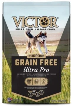 Victor Super Premium Dog Food – Grain Free Ultra Pro Dry Dog Food – High Protein, Low Carb Dog Food For Active Dogs – 42% Protein Dog Food For Sporting Dogs Of All Breeds & Sizes, 5 Lb