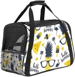 Pet Carrier Hello Summer Cute Food Ice Cream Pineapple Soft-Sided Pet Travel Carriers For Cats,Dogs Puppy Comfort Portable Foldable Pet Bag Airline Approved 21 Pet Carrier Hello Summer Cute Food Ice Cream Pineapple Soft-Sided Pet Travel Carriers For Cats,Dogs Puppy Comfort Portable Foldable Pet Bag Airline Approved -Zoo Shop 51KN8hqzxbL. AC