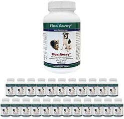 Flea Away All Natural Supplement For Fleas, Ticks, And Mosquitos Prevention For Dogs And Cats, 100 Chewable Treat Tablets, Single 24 Flea Away All Natural Supplement For Fleas, Ticks, And Mosquitos Prevention For Dogs And Cats, 100 Chewable Treat Tablets, Single -Zoo Shop 51KTKSNCA9L. AC