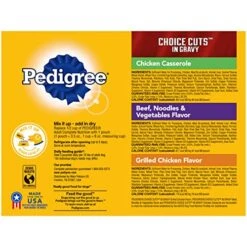 Pedigree Choice Cuts In Gravy Adult Wet Dog Food Variety Packs, 3.5 Ounce - 18 Count (Pack Of 2)