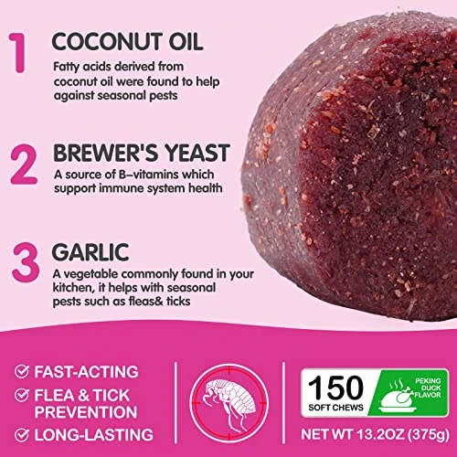 Flea And Tick Prevention For Dogs Chewables Pills, 120 Tablets Flea And Tick Chews For Dogs, Oral Flea Pills For All Breeds And Ages Dogs, Oral Flea Pills For Dogs Supplement 5 Flea And Tick Prevention For Dogs Chewables Pills, 120 Tablets Flea And Tick Chews For Dogs, Oral Flea Pills For All Breeds And Ages Dogs, Oral Flea Pills For Dogs Supplement - Image 3