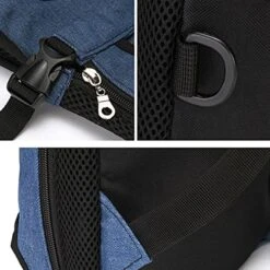 LEFEDA Out Double Shoulder Portable Travel Backpack Outdoor Pet Dog Carrier Bag Pet Dog Front Bag Mesh Backpack Head Pet Supplies Pet Backpack Carrier (Color : Black, Size : Small) -Zoo Shop 51L5YFpN4uL