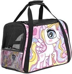 Pet Carrier Cute Pastel Foods Cupcake Patches Heart Pattern Soft-Sided Pet Travel Carriers For Cats,Dogs Puppy Comfort Portable Foldable Pet Bag Airline Approved -Zoo Shop 51L9PrE9xS. AC