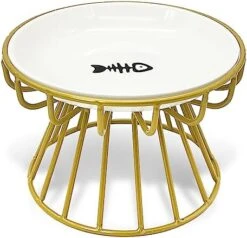 BNOSDM Ceramic Cat Bowl With Metal Stand Raised Cat Bowls Elevated Kitten Dish Pet Food And Water Feeding Station For Indoor Kitty Puppy Small Dog 20 BNOSDM Ceramic Cat Bowl With Metal Stand Raised Cat Bowls Elevated Kitten Dish Pet Food And Water Feeding Station For Indoor Kitty Puppy Small Dog -Zoo Shop 51LRZPAiPcL. AC