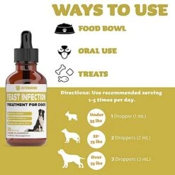 Natural Yeast Infection Treatment For Dogs | Supports Healthy Itch Relief, Inflammation Relief, Allergy Relief & More | Dog Yeast Ear Infection Treatment | Dog Itch Relief | Dog Allergy Relief -Zoo Shop 51LhKxZz2RL