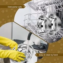 Mimorou 6 Pcs Stainless Steel Dog Bowls 9.4 Inches Replacement Basic Dog Bowls Thickened Metal Dog Bowls Metal Food Water Bowls For Medium Large Sized Dogs, Dishwasher Safe, Silver -Zoo Shop 51LmpnBRqZL