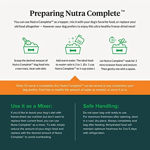 ULTIMATE PET NUTRITION Nutra Complete, 100% Freeze Dried Veterinarian Formulated Raw Dog Food With Antioxidants Prebiotics And Amino Acids, (Beef, 5 OZ) 5 ULTIMATE PET NUTRITION Nutra Complete, 100% Freeze Dried Veterinarian Formulated Raw Dog Food With Antioxidants Prebiotics And Amino Acids, (Beef, 5 OZ) - Image 3