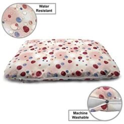 Ambesonne Peach Pet Bed, Raspberries Blueberries Cranberries Food Themed Design With Abstract Circle Backdrop, Chew Resistant Pad For Dogs And Cats Cushion With Removable Cover, 24" X 39", Multicolor 7 Ambesonne Peach Pet Bed, Raspberries Blueberries Cranberries Food Themed Design With Abstract Circle Backdrop, Chew Resistant Pad For Dogs And Cats Cushion With Removable Cover, 24" X 39", Multicolor -Zoo Shop 51LwTMnMHaL