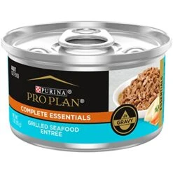 Purina Pro Plan High Protein Cat Food With Gravy, Grilled Seafood Entree - (24) 3 Oz. Cans