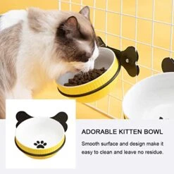 Balacoo Cat Bowls Ceramic Cat Bowl Kennel Water Bowl Hanging Pet Bowls For Dogs And Cats Elevated Ceramic Cat Feeder Bowls Food Water Dish Pet Ceramic Water Bowl Kennel Water Bowl Dog Bowl -Zoo Shop 51M135E2A1L