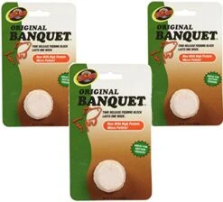 (3 Pack) Zoo Med Aquatrol Original Banquet Block Feeder Regular.45oz Each