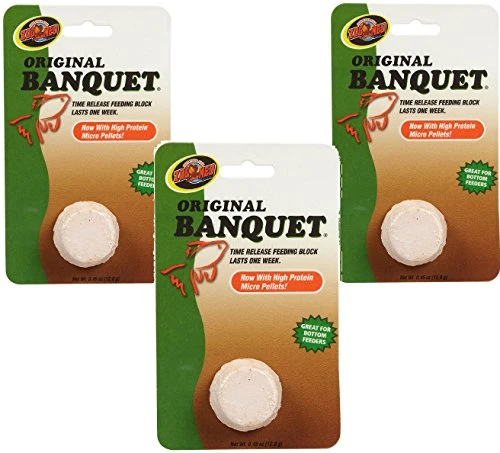 (3 Pack) Zoo Med Aquatrol Original Banquet Block Feeder Regular.45oz Each 3 (3 Pack) Zoo Med Aquatrol Original Banquet Block Feeder Regular.45oz Each