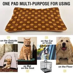 Food Pizza Dog Bed Cat Bed Soft Comfortable Pet Bed Non-Slip Calming Kennel Pad For Small Medium Large Dogs Cats 2116512 -Zoo Shop 51MEbpDcdYL