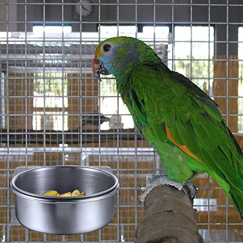 Ymmsuuie 2 Pack Bird Food Bowl With 1 Fruit Skewer Holder, Stainless Steel Parrot Feeder With Clamp For Cage,Stainless Steel Bowls For Cats And Dog, Bird Cage Food Water Bowls 9 Ymmsuuie 2 Pack Bird Food Bowl With 1 Fruit Skewer Holder, Stainless Steel Parrot Feeder With Clamp For Cage,Stainless Steel Bowls For Cats And Dog, Bird Cage Food Water Bowls - Image 7