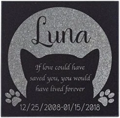 Personalized Pet Memorial Stone - Granite Dog Grave Marker | 6x6 |Sympathy Poem, Loss Of Dog Gift, Indoor - Outdoor Tombstone Headstone - Cat Grave Marker W/Pet Name #S10 -Zoo Shop 51MPaUmGlTL. AC