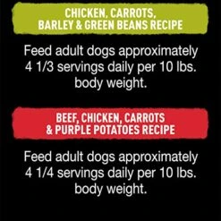 CESAR WHOLESOME BOWLS Adult Soft Wet Dog Food Toppers Variety Pack, Chicken, Carrots, Barley & Green Beans Recipe And Beef, Chicken, Purple Potatoes & Carrots Recipe, (6) 3 Oz. Bowls -Zoo Shop 51MbdFqBIGL