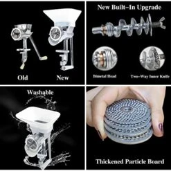 XUCS Animal Feed Food Pellet Machine, Manual Pet Dog Cat Fishing Bait Feed Maker, Small Granulator Pelleter, Including 1.5/2.0/2.5/3.0/4.0/5.0/6.0mm Full Set Molds -Zoo Shop 51MrK9d3iUL 1