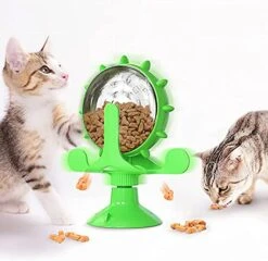 PEPDRO Rotatable Pet Bowl Raised Cat Food Toy Pet IQ Toys For Small Pet Slow Feeder Toy Windmill Interactive Toys Multifunctional Windmill Feeder Cat Toy With Suction Cup Cat Windmill Slow Feeder Toys -Zoo Shop 51MsPQWUV9S