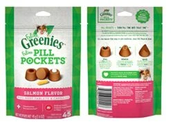 Greenies Pill Pockets For Cats Bundle, Includes 01 Bag (1.6oz) Salmon Flavor And 01 Bag(1.6oz) Tuna&Cheese Flavor.Plus A Facts About Pet Nutrition Booklet. -Zoo Shop 51MtFIEmukL