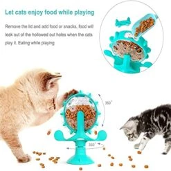 Pet Toys Slow Feeder Toy With Powerful Suction Cup 360 Degree Rotating Dog Cat Feeder Toy Dog Cat Food Dispenser Puzzle Toys Relieve Anxiety Improve IQ Cute Stuff Gifts For Men Women -Zoo Shop 51N1Lk91xaL