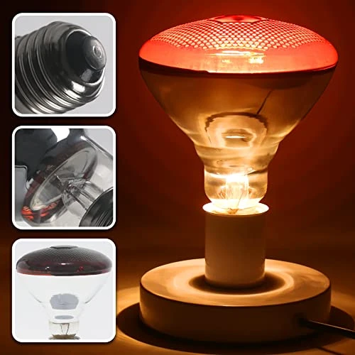 Hypool Heat Lamp Red Infrared Light Bulbs PAR38 250 Watts Fits E26 E27 Base 250W As Chickens Brooder Heat Light For Multi-Application Scenario(250W) 5 Hypool Heat Lamp Red Infrared Light Bulbs PAR38 250 Watts Fits E26 E27 Base 250W As Chickens Brooder Heat Light For Multi-Application Scenario(250W) - Image 3