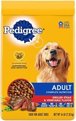 Pedigree Complete Nutrition Adult Dry Dog Food Grilled Steak & Vegetable Flavor Dog Kibble, 18 Lb. Bag -Zoo Shop 51N9yjHQRL. AC