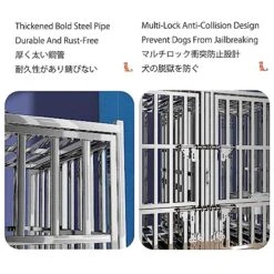 Collapsible Dog Cage, Four Wheel Stainless Steel Dog Kennel, Suitable For All Kinds Of Pet Dogs And Cats, Large Dog And Dog Cage (Size : 125 * 95 * 110) -Zoo Shop 51NPrcPQkPL