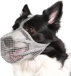 Dog Muzzle, Soft Mesh Muzzle For Small Medium Large Dogs Labrador German Shepherd, Breathable Adjustable Muzzles For Biting, Chewing, Scavenging And Poisoned Bait, Allows Panting And Drinking -Zoo Shop 51NYDsixBYL. AC 1