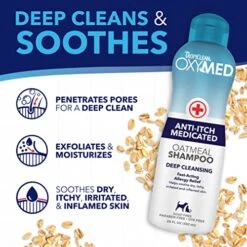 TropiClean Oxymed Medicated Cat & Dog Shampoo For Itchy Skin, Skin Soothing Oatmeal Shampoo For Dogs & Cats 20 Ounce -Zoo Shop 51NbtFbVhGL