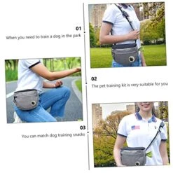 BUGUUYO Outdoor Pocket Portable Storage Snacks Training Pouches Dog Leashing Food Supplies Waist Container Grey Cloth Pouch Walking Snack Treat Dogs X Travel Strap Bag Treats -Zoo Shop 51NqXMrE3PL