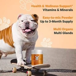 DNA PET Happy Healthy Organs & Glands Supplement For Dogs, Freeze-Dried Raw Grass-Fed Beef Liver Heart Kidney Spleen Pancreas Bone Marrow, Bovine Thymus Multi Organ Powder, Canine Vitamins, 3 Oz -Zoo Shop 51NvvFDtHvL