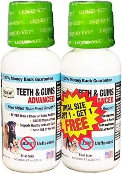 Liquid-Vet Advanced Teeth & Gums Supplements For Dogs | Dental Care For Dogs | Oral Mouth Care | Tartar + Plaque + Gingivitis -Zoo Shop 51O E3n2R3L. AC