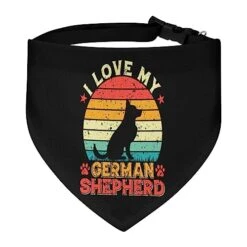 GENERIC German Shepherd Pattern Pet Bandana Collar - Scarf Collar - Art Dog Bandana Minimal Head Cicumference