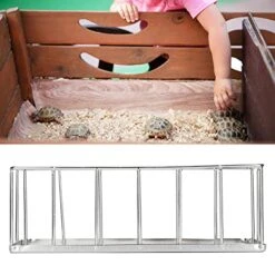 Tortoise Feeder, No Peculiar Smell Separated Hygienic Safe Reptile Feeding Tray For Feeding Animal For Most People(Silver) -Zoo Shop 51O3HMHCbES