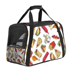 Pet Carrier Food Set Soft-Sided Pet Travel Carriers For Cats,Dogs Puppy Comfort Portable Foldable Pet Bag Airline Approved
