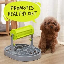 Dog Puzzle Toys For Smart Dogs Upgraded - Promotes Brain Stimulation And Healthy Eating - Slow Dispensing Food - No More Boredom - Adjustable Height For Medium/Large Dog -Zoo Shop 51OD4UqwMAS