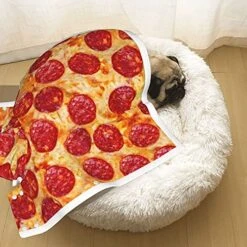 Realistic Pizza Food Dog Costume Plush Dog Blanket Puppy Hoodie Cat Sweatshirts Dog Jacket/Vest/Pullover For Small Medium Dogs ，S-L -Zoo Shop 51OMbRJTT2L