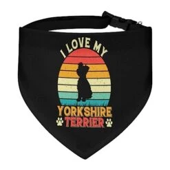 GENERIC Yorkshire-Terrier Pattern Pet Bandana Collar - Scarf Collar - Art Dog Bandana Minimal Head Cicumference