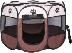 Oxford Cloth Folding Kennel, Breathable Insect-Proof Dog Tent, Fashion Car-Mounted Portable Pet Shelter, Foldable Octagonal Outdoor Pet Fence, M, Size: 91 X 91 X 58cm -Zoo Shop 51OSgfH21YL. AC