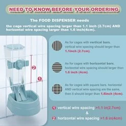 RUBYHOME Pets Food Hanging Bowl For Crates & Cages Hanging Pet Cage Feeder For Small Animals Cats Puppies Ferrets Rabbit Automatic Feeder -Zoo Shop 51OZzsoBJ2L