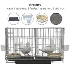 Kelendle Pigeon Cage Rabbit Cage Small Animal Cage Pet Habitat Wire Pet Home Frame Bunny House With Food Dish Tray Accessories For Medium Bird Parrot Chicken Duck Cat (19.7x13.8x16.6 Inches) 13 Kelendle Pigeon Cage Rabbit Cage Small Animal Cage Pet Habitat Wire Pet Home Frame Bunny House With Food Dish Tray Accessories For Medium Bird Parrot Chicken Duck Cat (19.7x13.8x16.6 Inches) -Zoo Shop 51OdVk5utvL