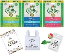 Feline Greenies Dental Crunchy Treats For Cats Mega Size Variety Bundle Pack With Funny Cat Tales, Cat Toys, And Mini Catnip (Catnip, Tempting Tuna, Savory Salmon) -Zoo Shop 51OmkHXuyVL. AC