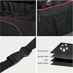 ROODO Pet Dog Car Seat Metal Frame With Safety Rope Removable Washable Pad Fits 18 LBs Dog Car Booster Seat (Black&White) -Zoo Shop 51OtGwGPEzL